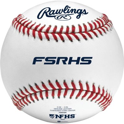 Rawlings | OFFICIAL FLAT SEAM High School Baseballs | Leather Cover | Game/Practice Use | NFHS Stamp | 12 Count