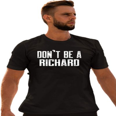 Go All Out XX-Large Black Adult Don't Be A Richard Funny T-Shirt