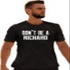 Go All Out XX-Large Black Adult Don't Be A Richard Funny T-Shirt view 1