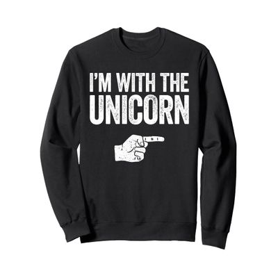 I'm With The Unicorn Shirt Matching Unicorn Costume Sweatshirt
