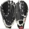 Rawlings | Shutout Fastpitch Softball Glove | RHT | 11.5' | Basket Web | Black/White view 1