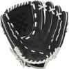 Rawlings | Shutout Fastpitch Softball Glove | RHT | 11.5' | Basket Web | Black/White view 3