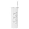 Delta Delta Delta Greek Letter Skinny Tumbler with Straw (White) view 1
