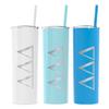 Delta Delta Delta Greek Letter Skinny Tumbler with Straw (White) view 2