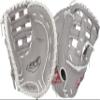 Rawlings | R9 Series Fastpitch Softball Glove | First Base Mitt | Modified Pro H-Web | Grey | 12.5' | RHT view 1