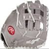 Rawlings | R9 Series Fastpitch Softball Glove | First Base Mitt | Modified Pro H-Web | Grey | 12.5' | RHT view 2