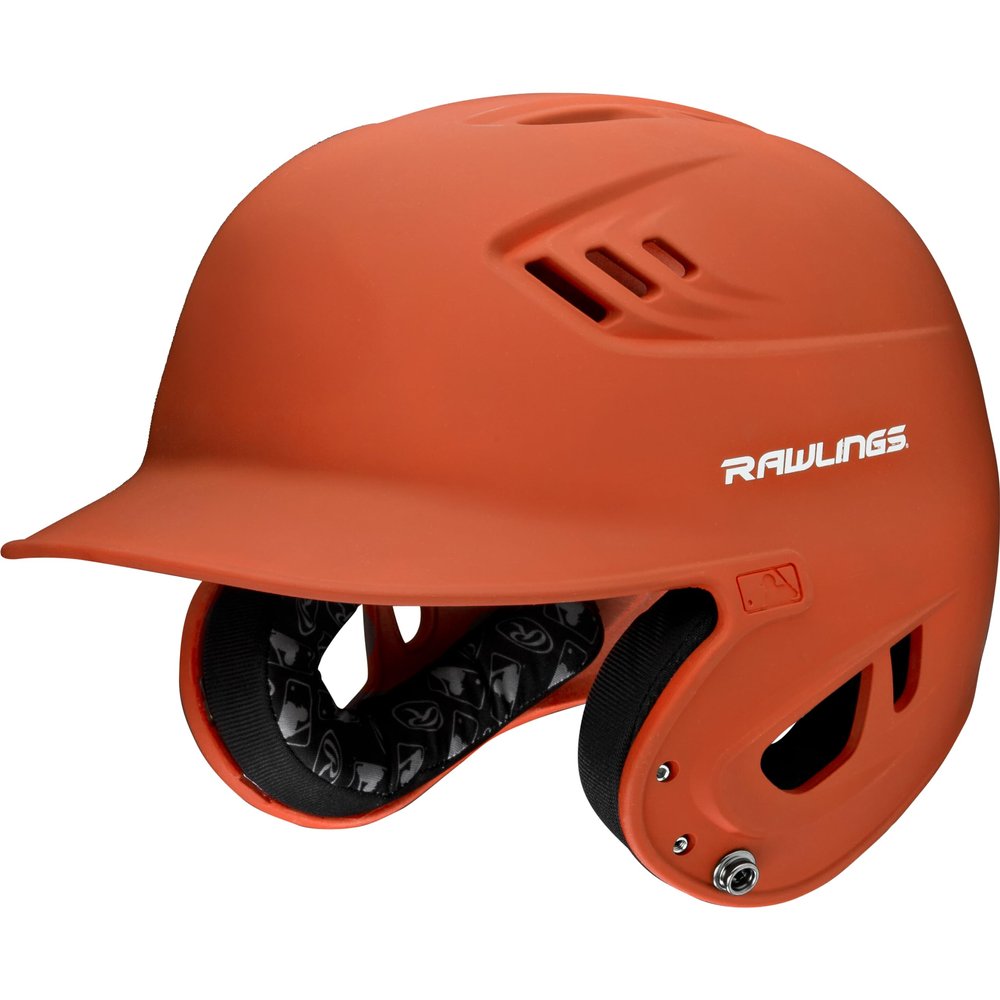 Rawlings | R16 Velo Baseball Batting Helmet | Junior (6 3/8" - 7 1/8") | Matte Burnt Orange