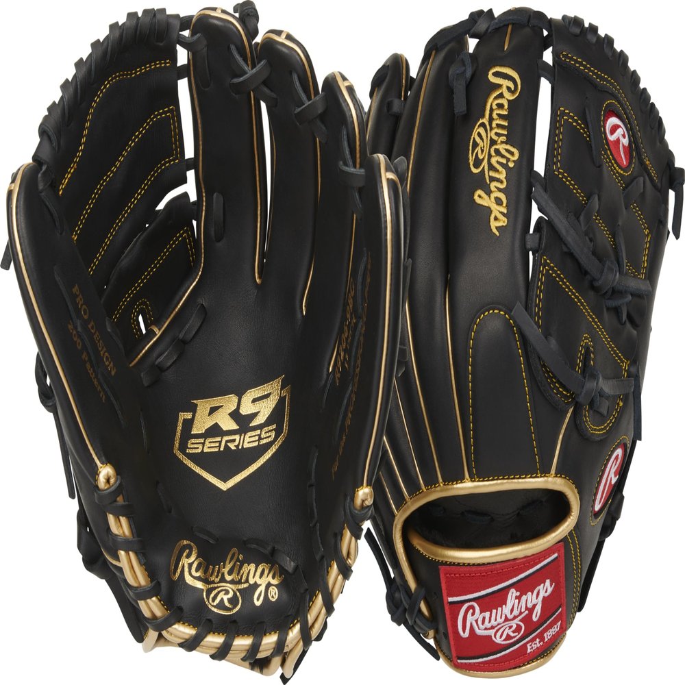 Rawlings | R9 Baseball Glove | 12" | 2-Piece Solid Web | Right Hand Throw