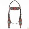 HILASON Western Horse Headstall Tack American Leather Brown Harness | Bridle view 2