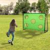 Soozier 8 x 3ft Soccer Goal Target Goal 2 in 1 Design Indoor Outdoor Backyard with All Weather Polyester Net Best Gift view 2