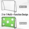 Soozier 8 x 3ft Soccer Goal Target Goal 2 in 1 Design Indoor Outdoor Backyard with All Weather Polyester Net Best Gift view 4