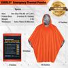 Everlit Survival Rain Poncho Emergency Mylar Space Blanket Camping Gear-Retain 90% of Body Heat Survival Gear for Survival Kits Camping Supplies Emergency Blankets view 2