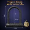 Bike U Lock,20mm Heavy Duty Combination Bicycle D Lock Shackle 4ft Length Security Cable with Sturdy Mounting Bracket and Key Anti Theft Bicycle Secure Locks view 2