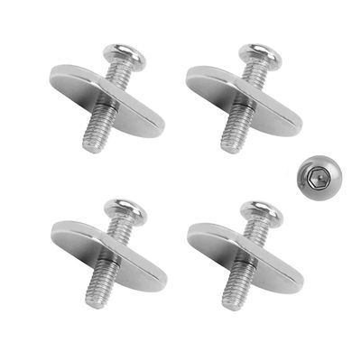 4Pcs Stainless Steel Kayak Rail Track Screw and Nut Mount Tie Down Eyelet Kayak Accessories Kit for Kayak Canoe Boat Gear Track Rail