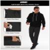 Athletic Pants for Men Water Resistant Quick Dry Lightweight Polyester Workout Warm Up Hiking Sweatpants with Pockets Black view 3