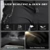 Athletic Pants for Men Water Resistant Quick Dry Lightweight Polyester Workout Warm Up Hiking Sweatpants with Pockets Black view 4
