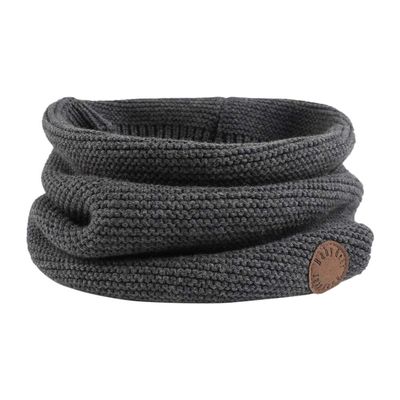 Winter Baby Boys Scarf Cotton Girls Neck Warmer Autumn Warm Knitted Scarves for Toddler Kids (Dark Gray)