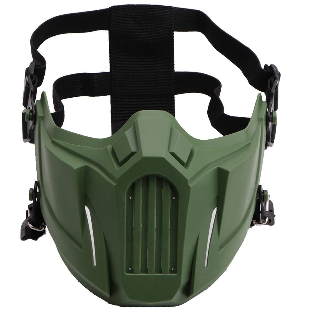 Tool Protective Half Face Mask Outdoor Game Masks Tactical Mask for Tactical Action Games Color Green