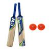 CW Classic Popular Willow Cricket Bat Tennis Ball Or Wind Ball Play Bat Full Size Short Handle Bat & Ball Set view 1