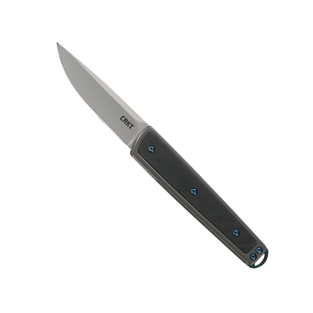 CRKT Symmetry Folding Everyday Carry Knife: Plain Edge Folder with Liner Lock, Everyday Carry Folded Knife with IKBS Ball Bearing Pivot System and G10 Handle 7190