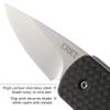 CRKT Dually Folding Carry Knife: Plain Edge Folder with Slip Joint - Everyday Carry Folded Knife, Black Glass Reinforced Nylon Handle with Lanyard Hole, Bottle Opener 7086 view 4