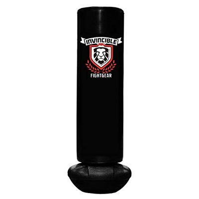 Invincible Fight Gear Bounce Back Freestanding Heavy Duty Boxing Punching Heavy Bag - Durable, Convenient, Multi-Use - Great for Aerobic Fitness and Martial Arts Workouts