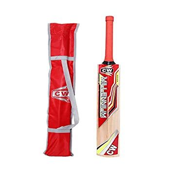CW Millennium Cricket Bat for Men's Kashmir Willow Cricket Bat Full Size, Lightweight & Strong - Ideal Training Club Cricket Bat with Carry Case