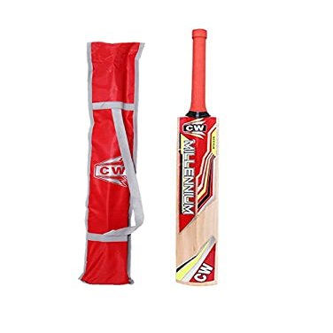 CW Millennium Cricket Bat for Men's Kashmir Willow Cricket Bat Full Size, Lightweight & Strong - Ideal Training Club Cricket Bat with Carry Case