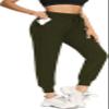 FULLSOFT Sweatpants for Women-Womens Joggers with Pockets Lounge Pants for Yoga Workout Running(Olive,Large) view 2