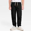 TLAENSON Boys Cargo Pants Cotton Casual Pants Drawstring Loose Jogging Bottoms Elastic Cuffed Cargo Joggers Black 6-7 Years view 2