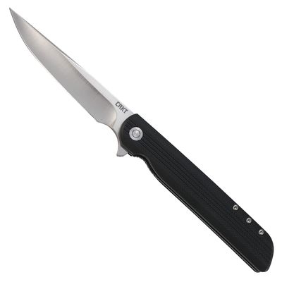 CRKT LCK + Everyday Carry Assisted Folding Knife with Liner Lock: Stainless Steel Plain Edge Blade, Glass-Reinforced Nylon Handle, Pocket Clip, 3810