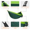 AnorTrek Camping Hammock, Super Lightweight Portable Parachute Hammock with Two Tree Straps Single or Double Nylon Travel Tree Hammocks for Camping Backpacking Hiking Dark Green&Green view 2
