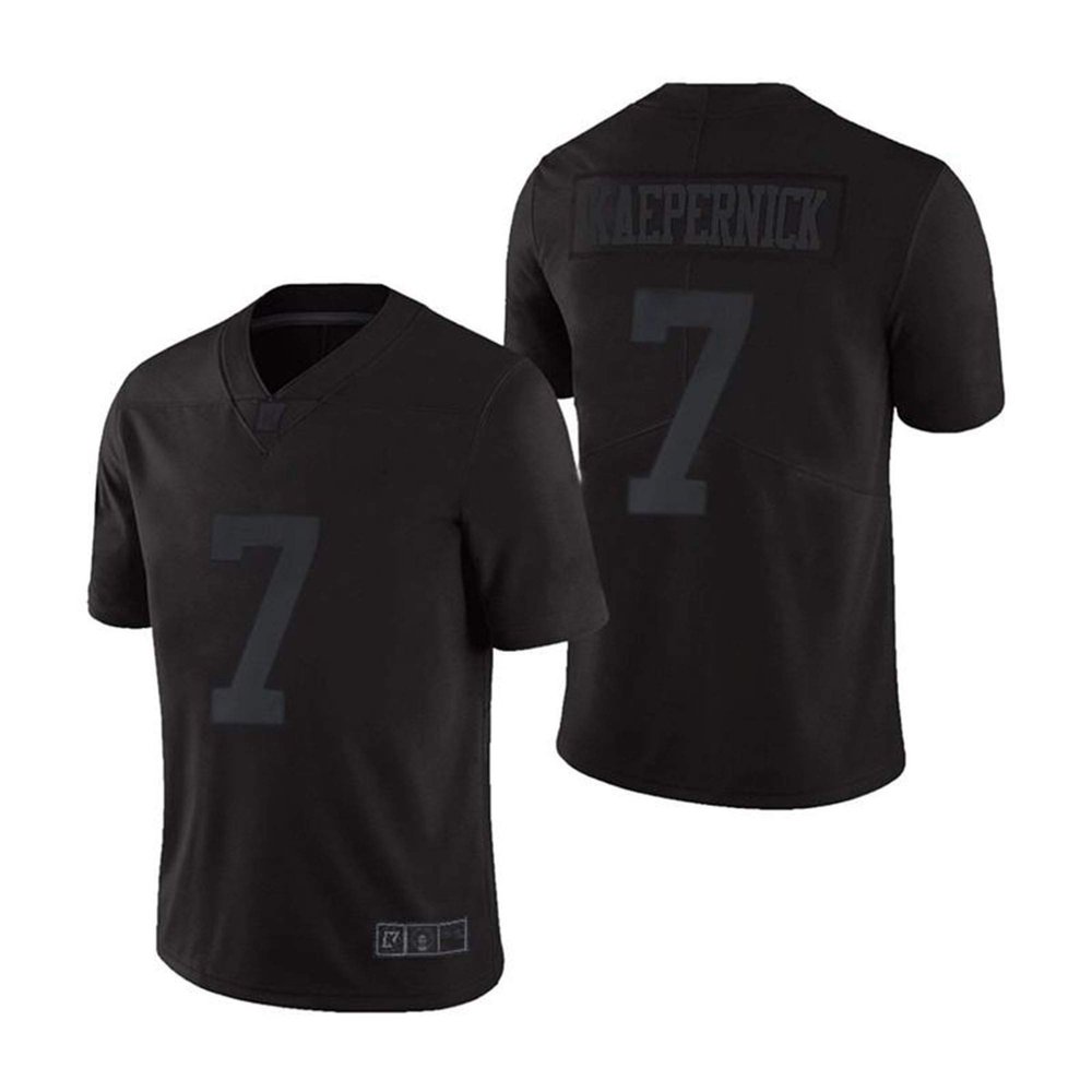ImWithKap 7 Colin Kaepernick IM with KAP All Stitched Movie Football Jersey Black S-XXXL (Black Number 7, Medium)