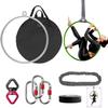 DASKING Aerial Hoop 85cm/90cm Aerial Ring Set Fully Strength Tested 500LBS Single Point Circus Aerial Equipment Yoga Hoop with Accessories and Storage Bag to Carry Yoga Equipment (90CM/32MM) view 1