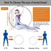 DASKING Aerial Hoop 85cm/90cm Aerial Ring Set Fully Strength Tested 500LBS Single Point Circus Aerial Equipment Yoga Hoop with Accessories and Storage Bag to Carry Yoga Equipment (90CM/32MM) view 3