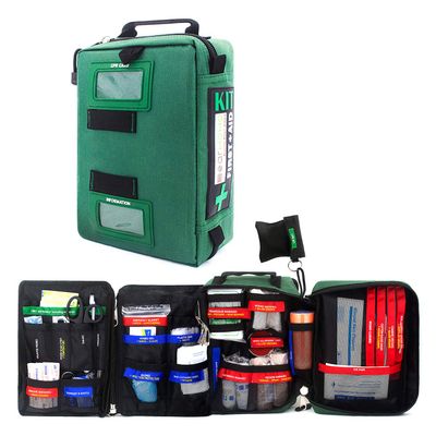 BearHoHo 255PCS First Aid Kit Survival Supplies Bag All-Purpose Emergency Medical Pack - Labeled Compartments for Car Camping Hiking Climbing Outdoors & Backpacking (Bag with 255PCS Medical Kits)