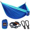 AnorTrek Camping Hammock, Super Lightweight Portable Parachute Hammock with Two Tree Straps Single or Double Nylon Travel Tree Hammocks for Camping Backpacking Hiking Blue&Sky Blue view 1