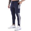 BOOMLEMON Men's Jogger Track Pants Athletic Slim Fit Gym Trousers Workout Training Tapered Sweatpants with Pockets(Dark Blue L) view 1