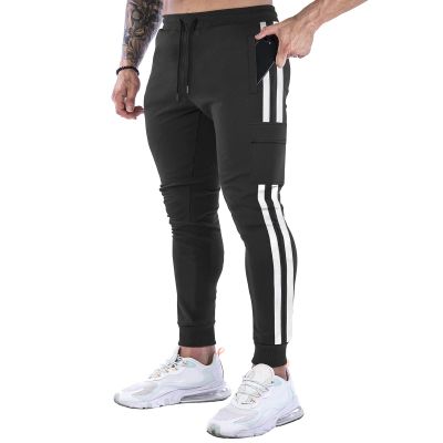 BOOMLEMON Men's Jogger Track Pants Athletic Slim Fit Gym Trousers Workout Training Tapered Sweatpants with Pockets(Black XL)