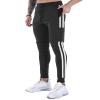 BOOMLEMON Men's Jogger Track Pants Athletic Slim Fit Gym Trousers Workout Training Tapered Sweatpants with Pockets(Black XL) view 1