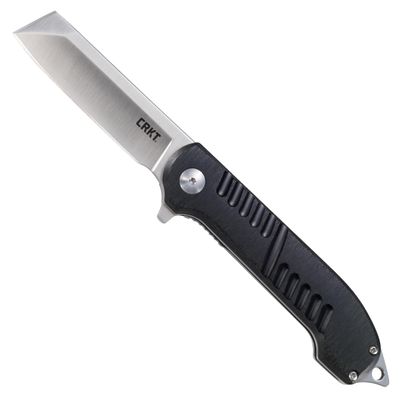 CRKT Razel GT Assisted Folding Knife with Liner Lock: Stainless Steel Plain Edge Blade, Aluminum Handle, Pocket Clip, 4031