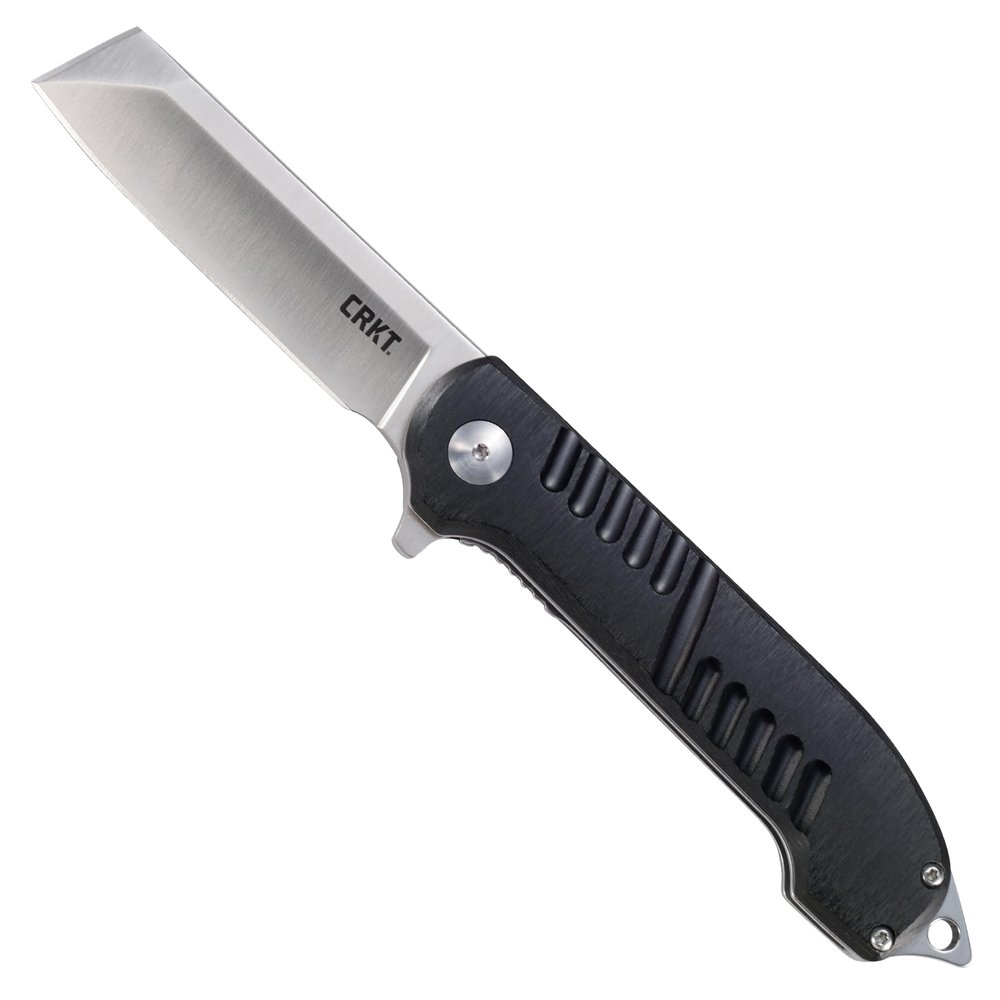 CRKT Razel GT Assisted Folding Knife with Liner Lock: Stainless Steel Plain Edge Blade, Aluminum Handle, Pocket Clip, 4031