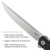 CRKT CEO Everyday Carry EDC Pocket Folding Knife with Liner Lock: AUS 8 Plain Edge Blade, Glass-Reinforced Nylon Handle, Reversible Pocket Clip, 7097 view 2