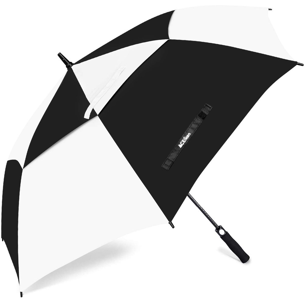 ACEIken Golf Umbrella Large 62 Inch Automatic Open Golf Umbrella Extra Large Oversize Double Canopy Vented Umbrella Windproof Waterproof for Men and Women