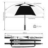 ACEIken Golf Umbrella Large 62 Inch Automatic Open Golf Umbrella Extra Large Oversize Double Canopy Vented Umbrella Windproof Waterproof for Men and Women view 2