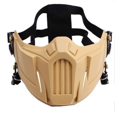 Toonol Protective Half Face Mask Outdoor Game Masks Tactical Mask for Tactical Action Games Color Tan