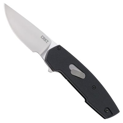 CRKT Cottidae EDC Folding Pocket Knife: Take Apart Field Strip, Satin Drop Point Blade, Flipper Open, Liner Lock, Aluminum Handle, Adjustable Pocket Clip 6321