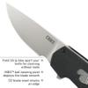 CRKT Cottidae EDC Folding Pocket Knife: Take Apart Field Strip, Satin Drop Point Blade, Flipper Open, Liner Lock, Aluminum Handle, Adjustable Pocket Clip 6321 view 4