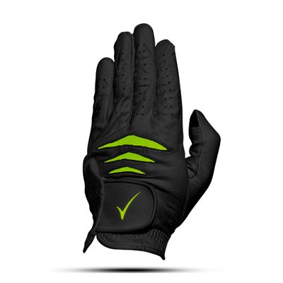 Through Touch Golf Glove (Black/Green, Medium, Left)