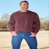 KingSize Men's Big & Tall Fleece Crewneck - 8XL, Heather Deep Burgundy view 4